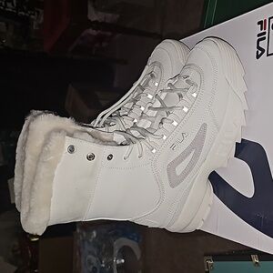 Fila Disruptor Shearling Boots - Beige 2060 - Womens - 10